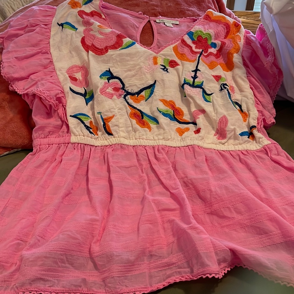 18/20w Cato baby doll top